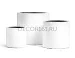 Кашпо TREEZ Effectory Gloss Цилиндр Белый глянцевый лак в-40 см, д-41 см 41.3320-05-038-WH-41