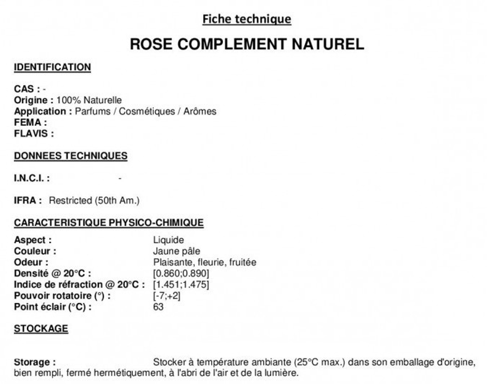 ROSE COMPLEMENT NATURAL / РОЗА КОМПЛЕМЕНТ НАТУРАЛЬНАЯ