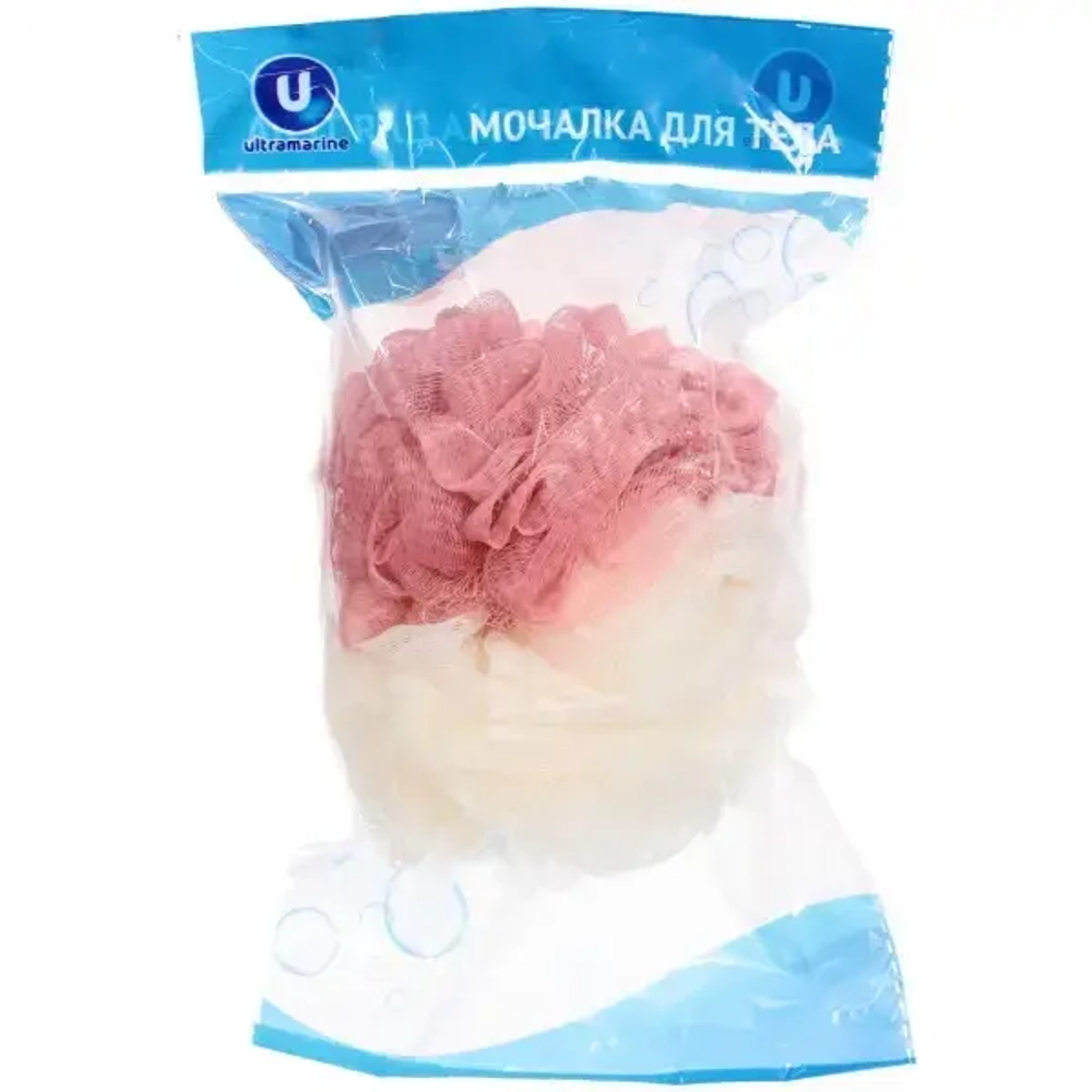 Мочалка для тела полипропиленовая «Ultramarine - Шарм», микс три цвета, 60грамм