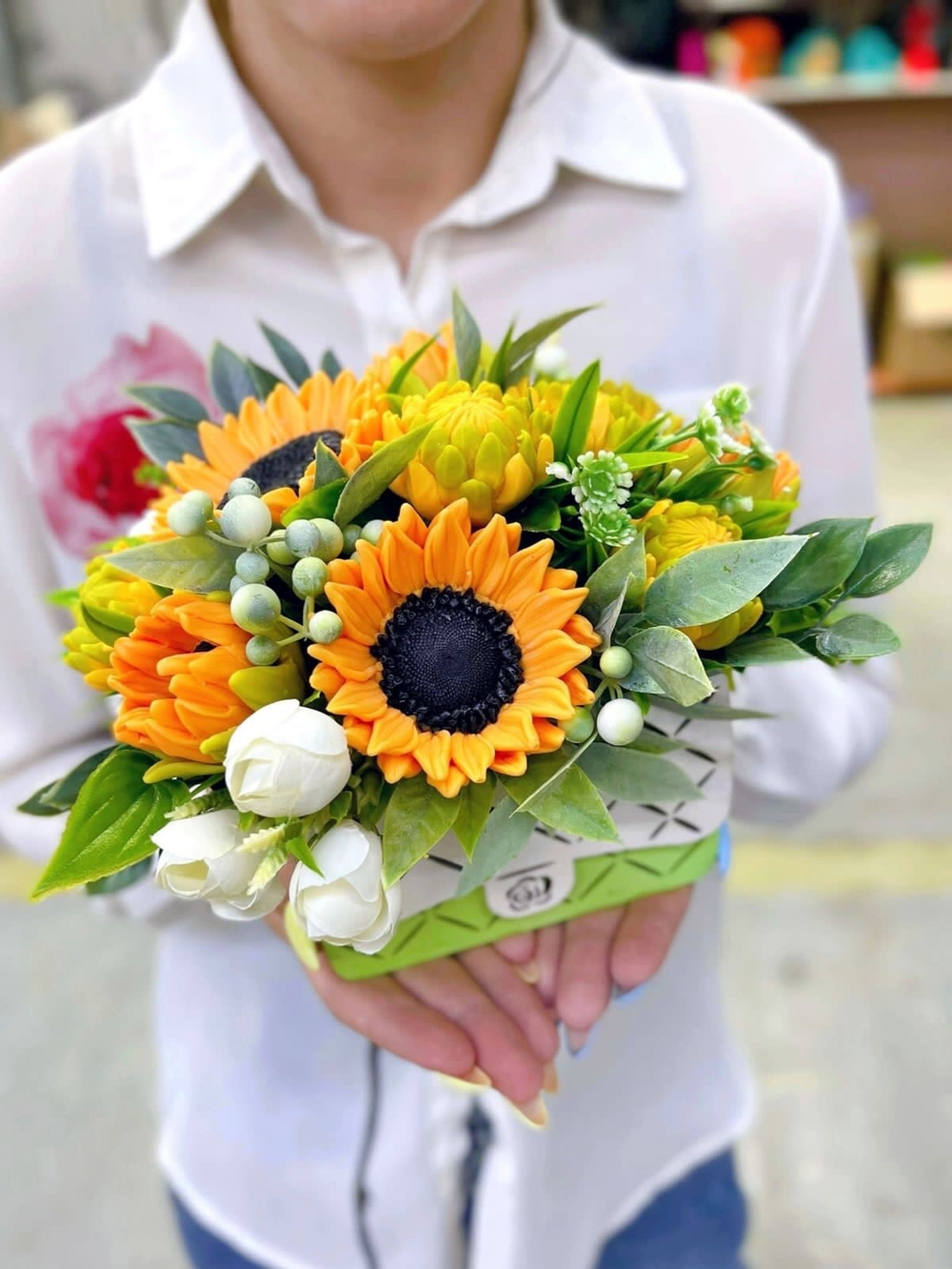 «Букет Подсолнухов, сумочка»