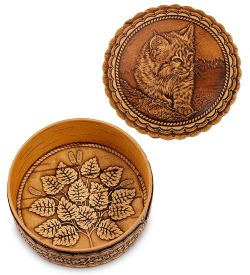 BST-400/ 9 Шкатулка «Рысь» (береста)