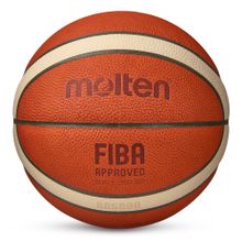 Мяч баск. MOLTEN B7G5000 р.7, FIBA Appr,12 панелей, нат.кожа, бутил. камера, кор-беж-чер