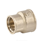 Муфта латунь никель переходная Ду 20х15 (3/4"х1/2") ВР/ВР VALFEX VF.240.N.034.012