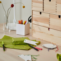 IKEA FÖNSTERFIKUS  (ИКЕА ФÖНСТЕРФИКУС)  -  Подвеска с ниткой, 9 шт, белый