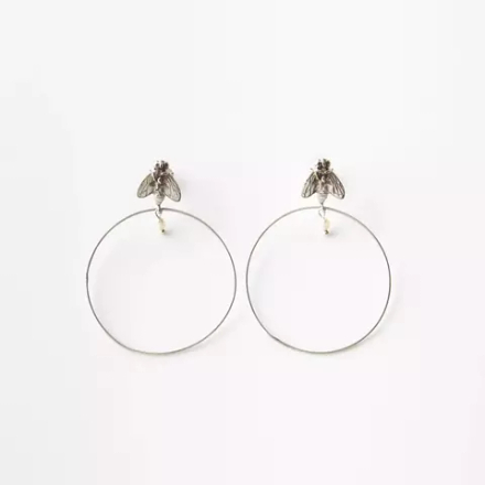 Mineral Weather Серьги-кольца "Мухи"