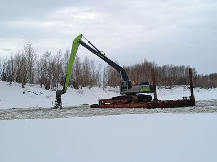 Экскаватор Зумлион 370 с длиной рукой