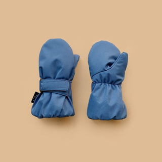 Зимние варежки на липучке (синий)