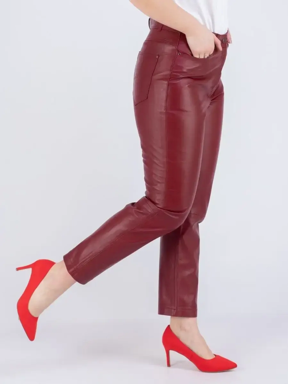 Брюки кожаные женские натуральные