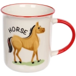 Кружка керамическая 300мл «Игривые кони», микс рисунков