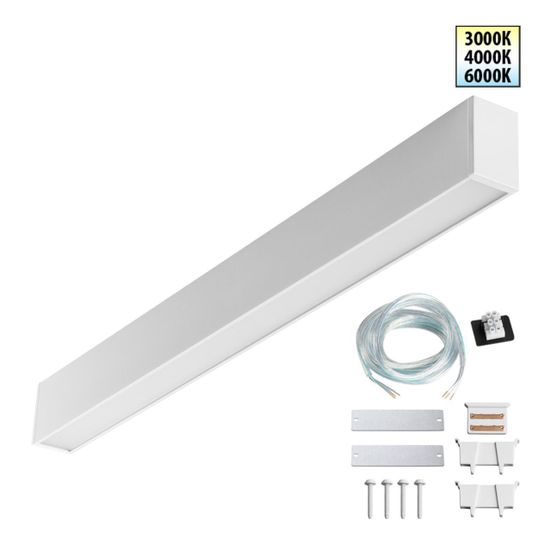 359602 OVER NT25 000 белый Светильник линейный светодиод. с переключ. цв. температуры IP20 LED 20W 220-240V 3000К\4000К\6000К FATTO