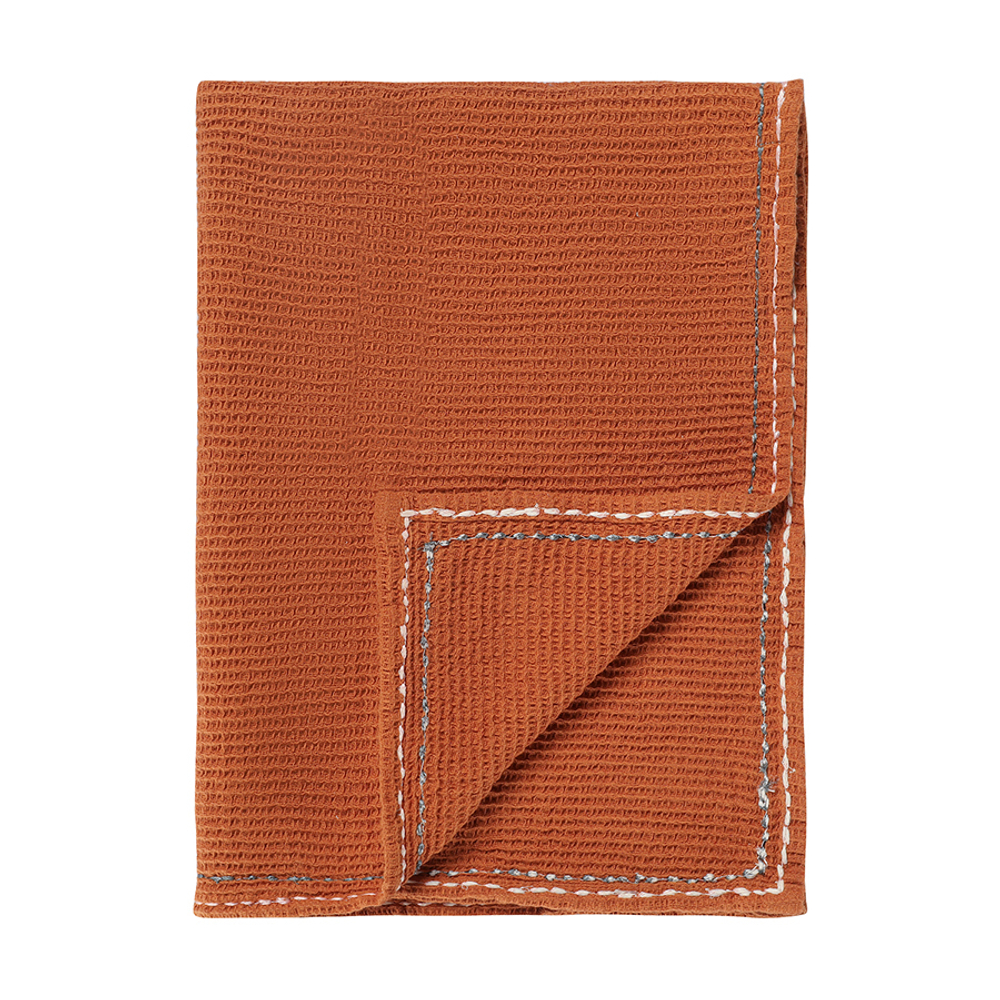 Набор вафельных полотенец с декоративной строчкой из коллекции essential, 50х70 см