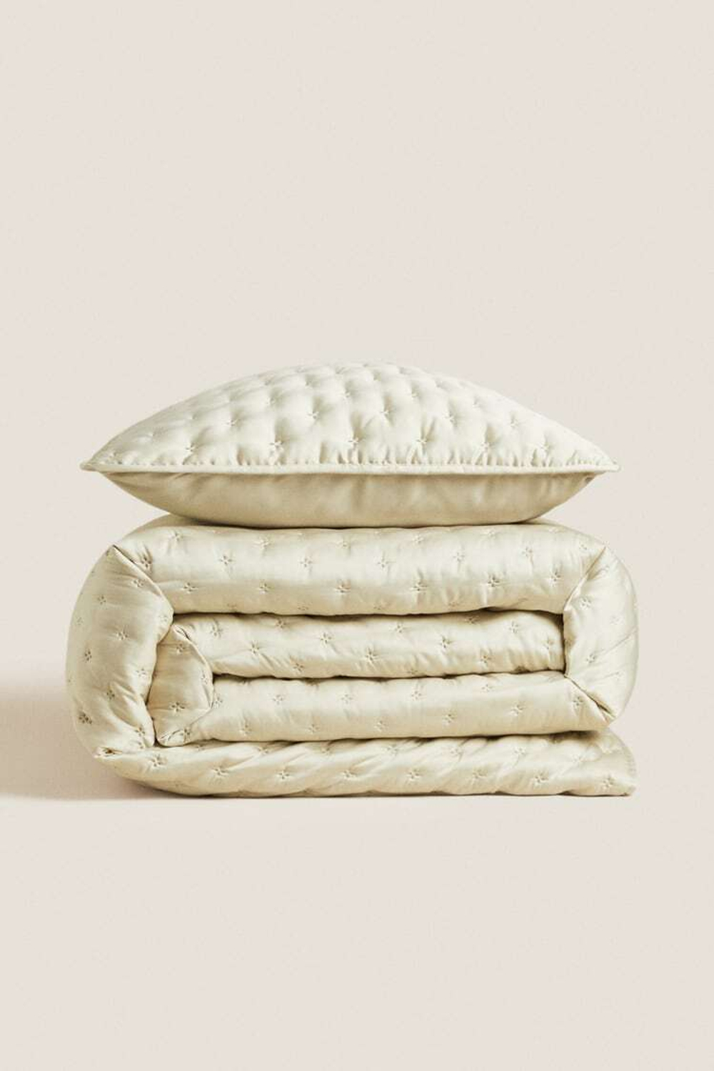 ZARA HOME ПРОСТОЕ АТЛАСНОЕ ОДЕЯЛО, КАВА