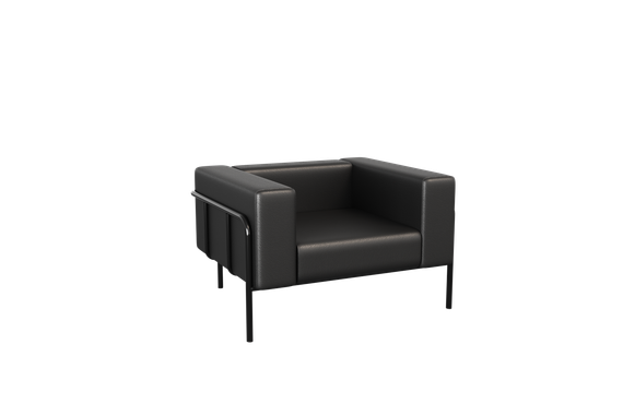 Flex Диван одноместный FLX-1 Santorini 0401/Металл Черный 1100 *915*690