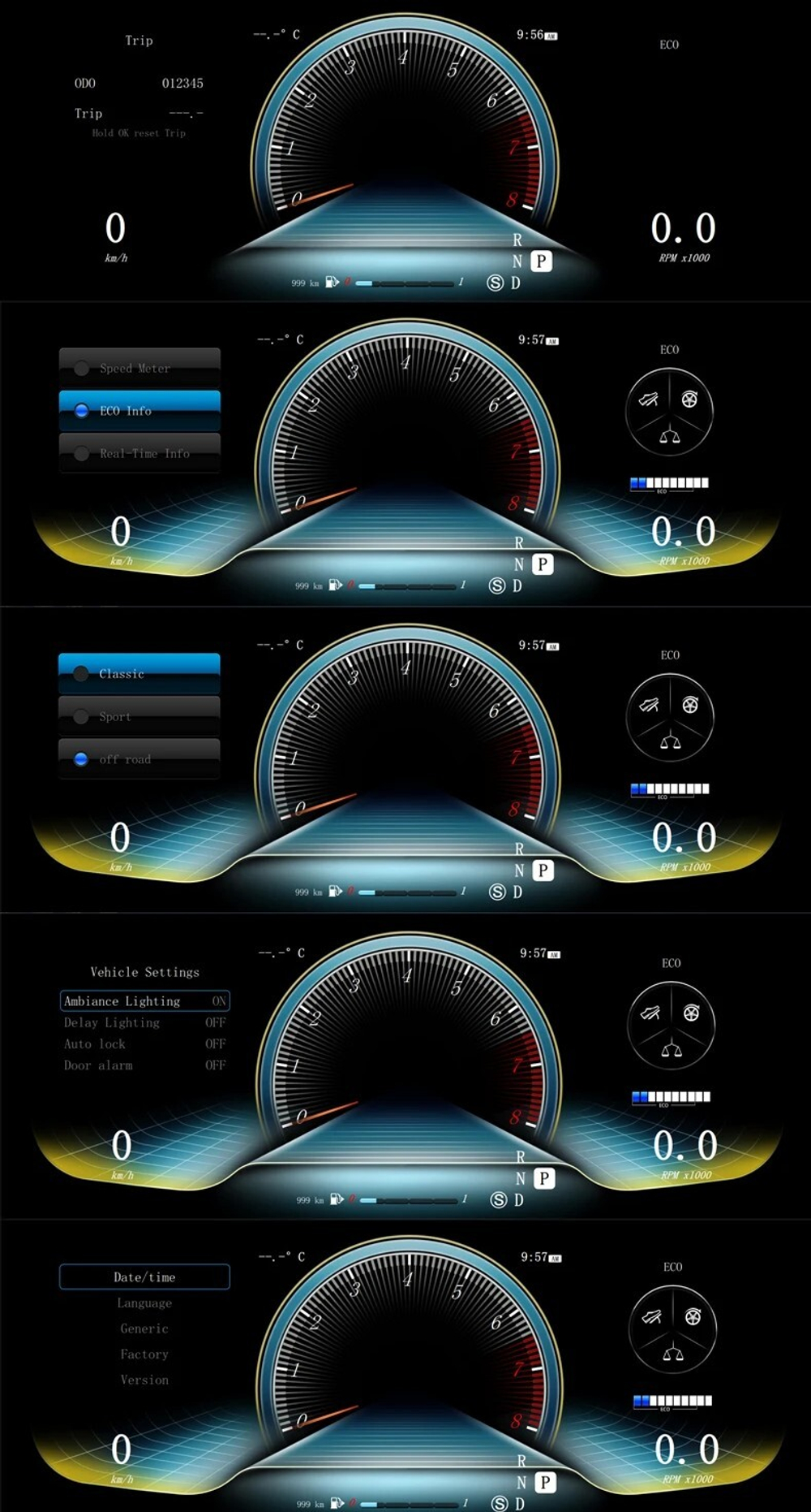 Электронная панель приборов Mercedes-Benz GLC 2014-2018 - Radiola 1301GLС с LCD / ЖК 12.3" экраном QLED