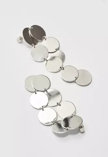 STRADIVARIUS Круглые серьги, серый