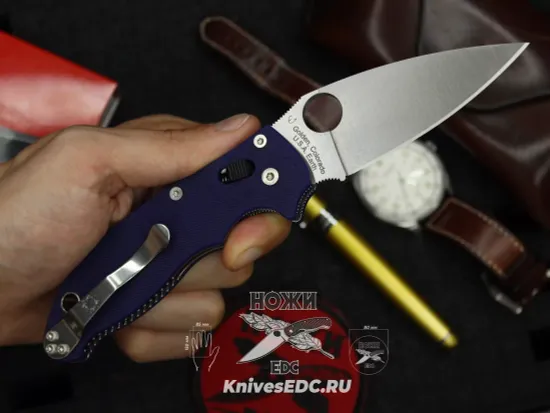 Складной нож Spyderco Manix 2 101GPDBL2 c клинком из стали CPM-S110V, рукоять G10