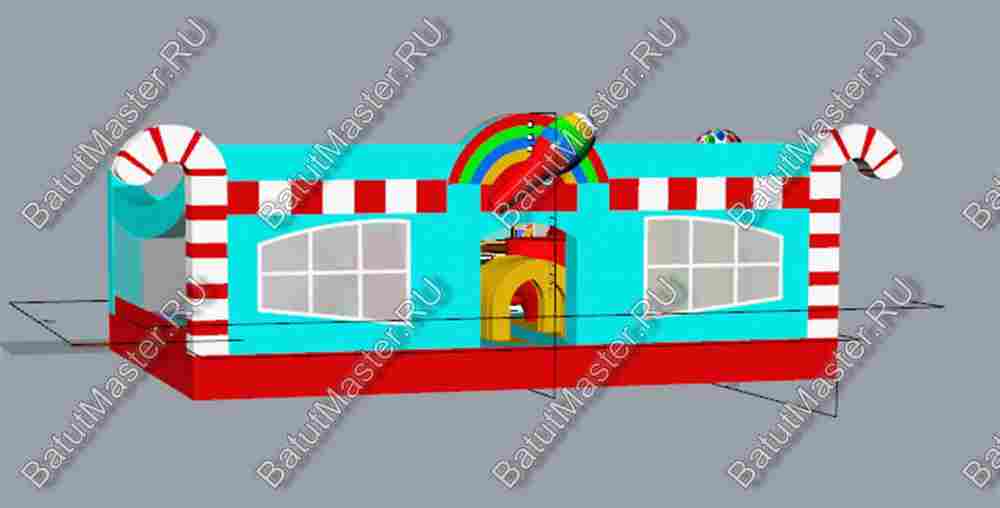 Коммерческий надувной батут "Мороженое" 8*6*4 м