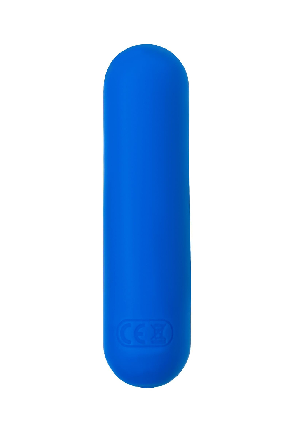 Синяя силиконовая перезаряжаемая вибропуля Nep - 8 см. (Цвет: синий)