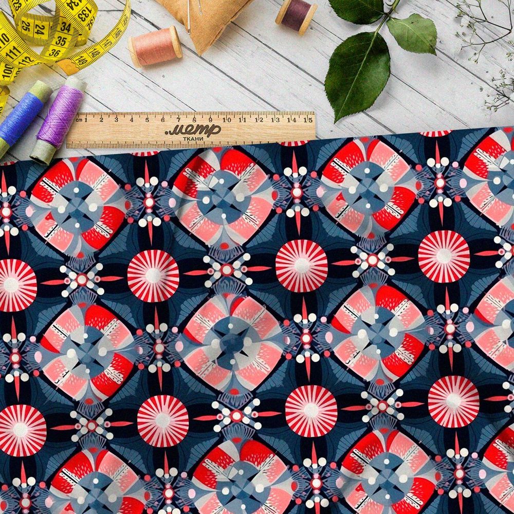 Ткань премиум атлас фантастический портал