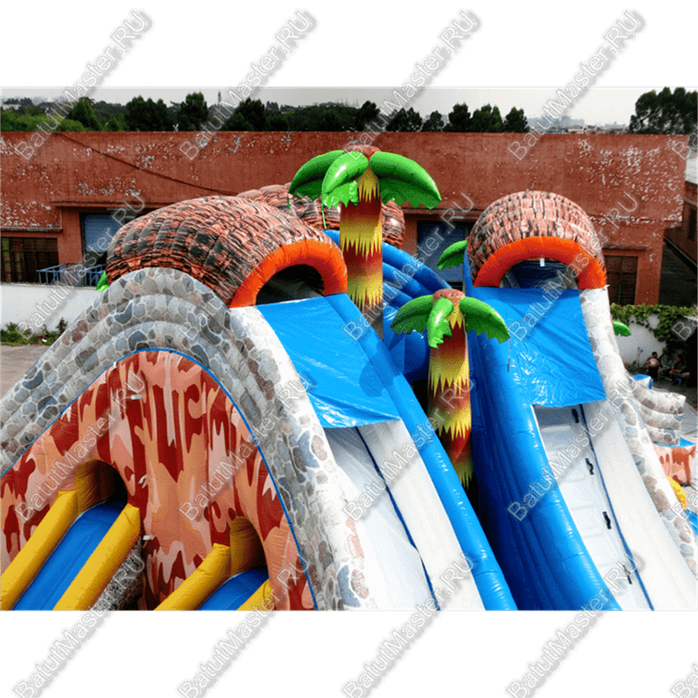 Надувная водная горка «Тропический драйв» 16*9*6 м