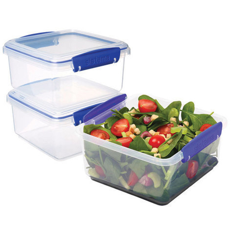 Набор 3шт контейнеров 1.2л Sistema Klip It синий