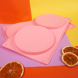 Форма силиконовая «Диски 16 см», 2 ячейки (H-1,5 см)