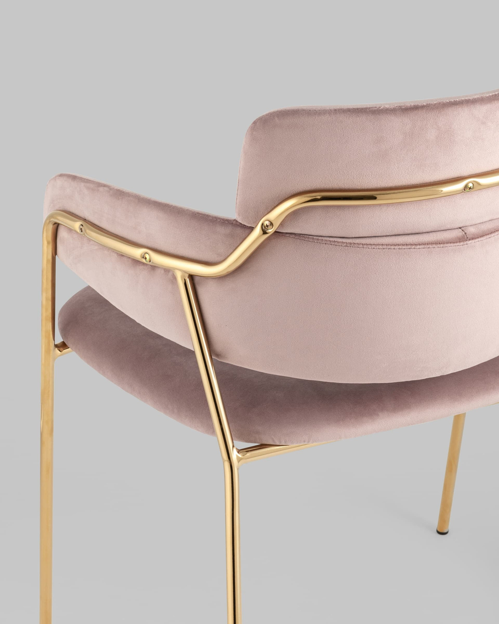Стул Полин велюр розовый