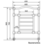 Полотенцесушитель электрический Migliore Edward 22636 R хром