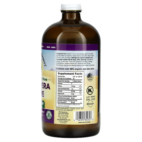 Lily of the Desert, Сок алоэ вера, после фильтрации из цельных листьев, без консервантов, 946 мл (32 жидк. унц.)