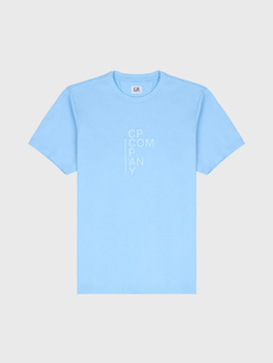 Футболка C.P. Company 30/1 Jersey Vertical Logo Sky Blue