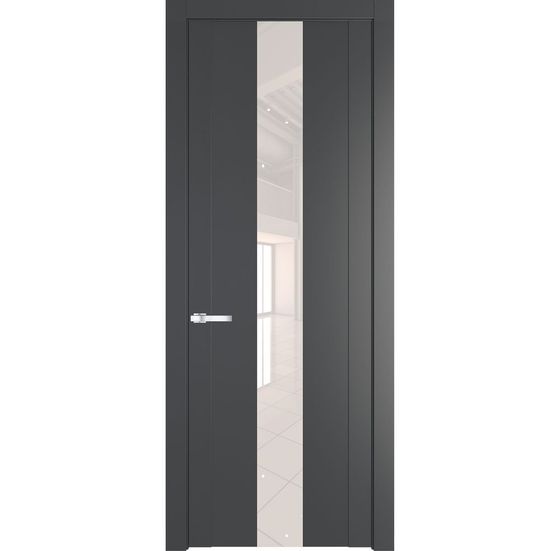 Межкомнатная дверь эмаль Profil Doors 1.9P графит стекло перламутровый лак
