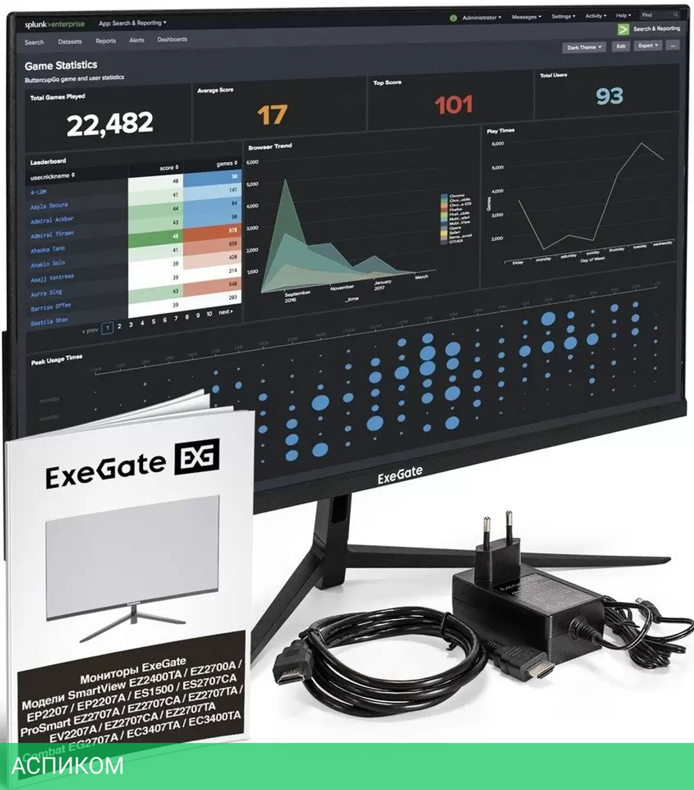 Монитор ExeGate ProSmart EZ2707TA EX297649RUS