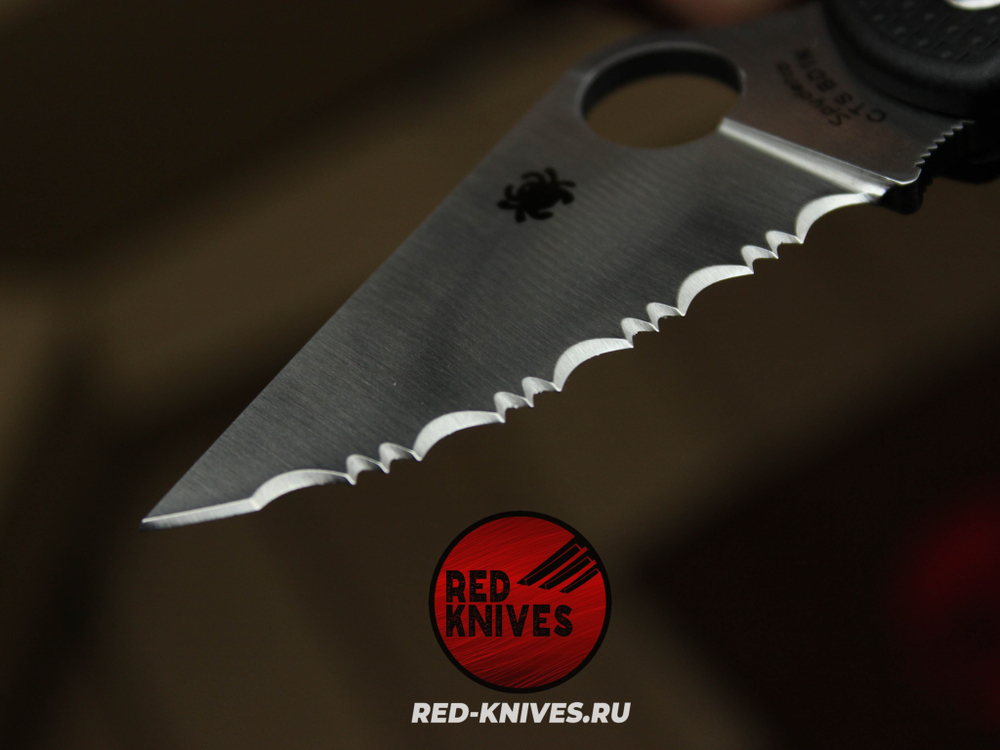 Нож Spyderco Para 3 LTW - черная рук., клинок серрейтор RK/Н84