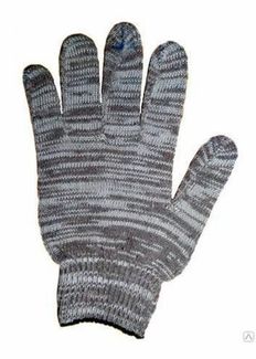 Перчатки хб, 10 класс  5-ти нитка (графит)