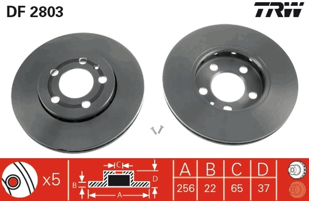 TRW - DF2803-TRW - Brake Disc