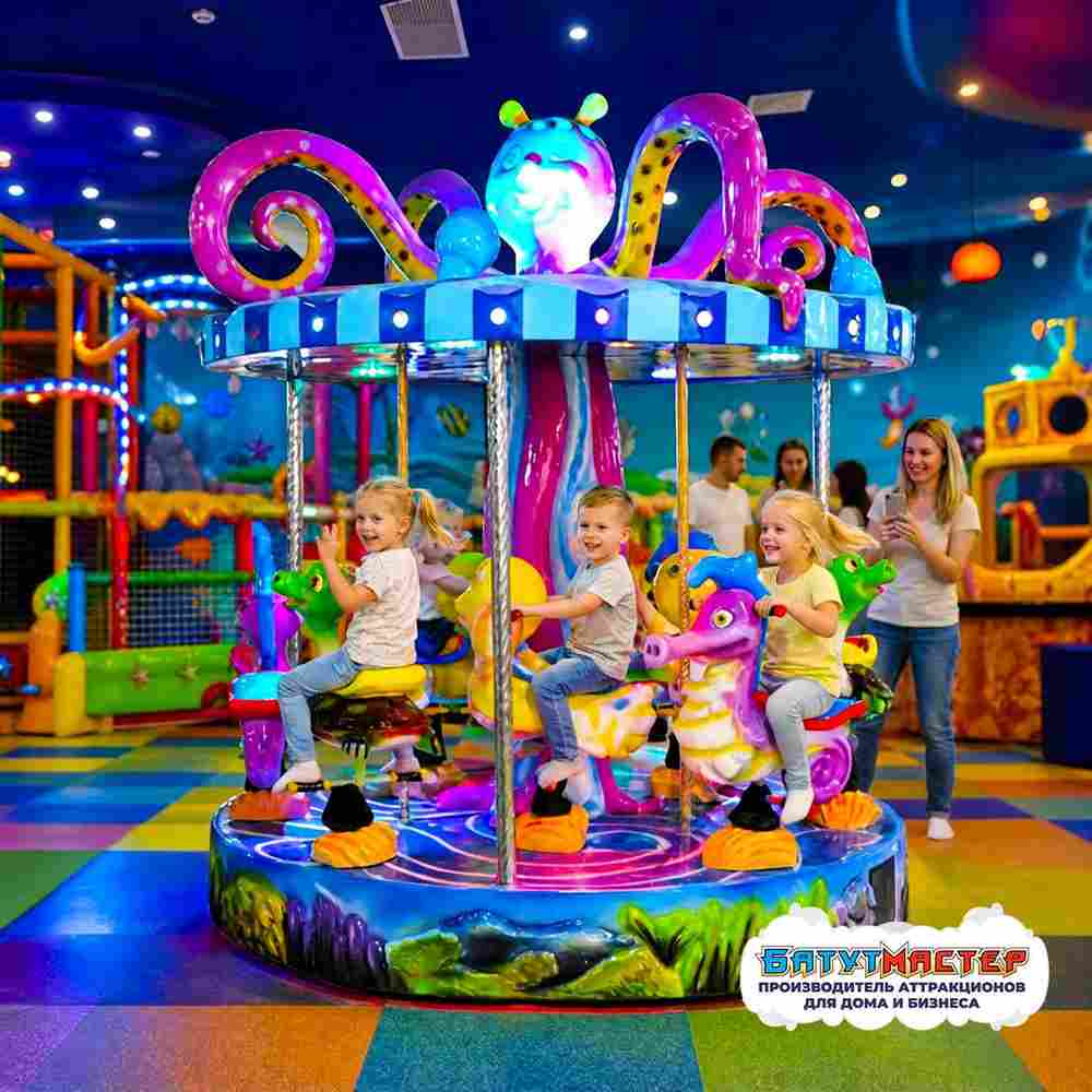Электрическая карусель детская 4KIDS "Морской праздник"