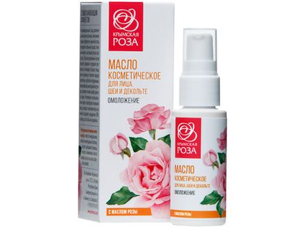 Масло "Роза" для лица, шеи и декольте. Омоложение