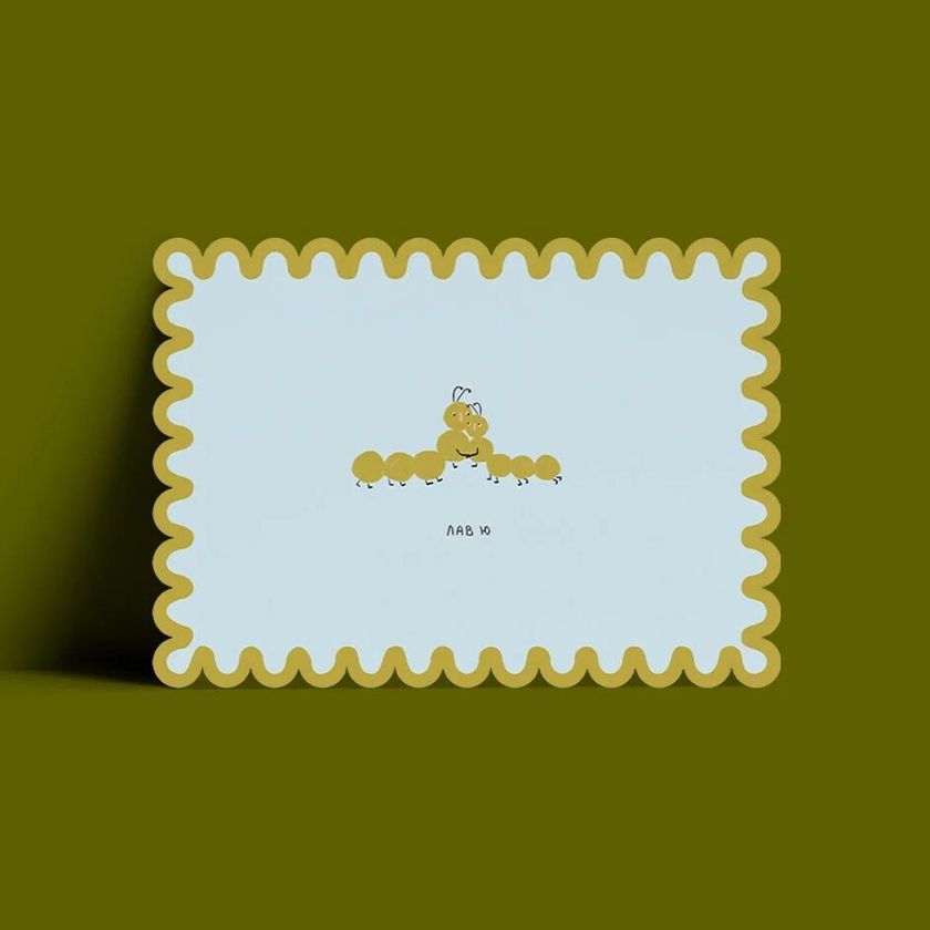 Открытка – Гусеницы
