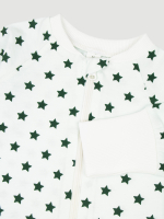 Комбинезон на манжетах Mjölk Green Stars, с рукавом реглан, уценка