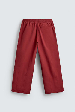 ZARA ДЖОГГЕРЫ ИЗ ВЫСОКОТЕХНОЛОГИЧНОЙ ТКАНИ С КОНТРАСТНЫМИ ПОЛОСАМИ, КРАСНЫЙ