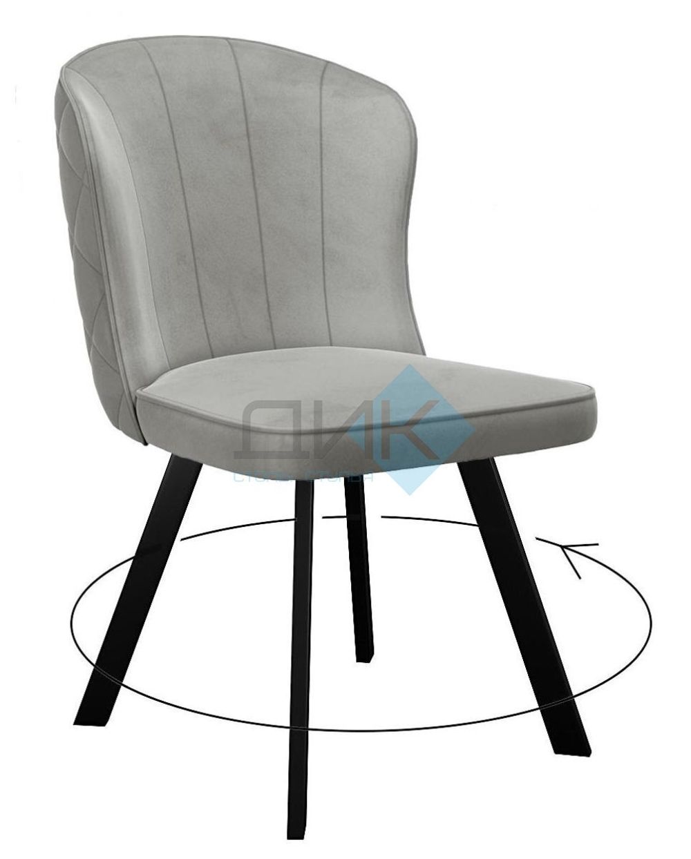 Стул DikLine 219 поворотный опоры чёрные