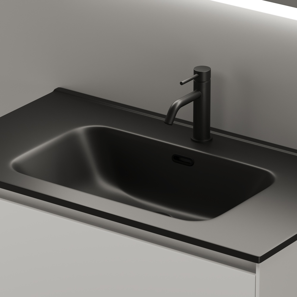 Тумба подвесная под раковину Sancos Cento, белый глянец 790х450х500