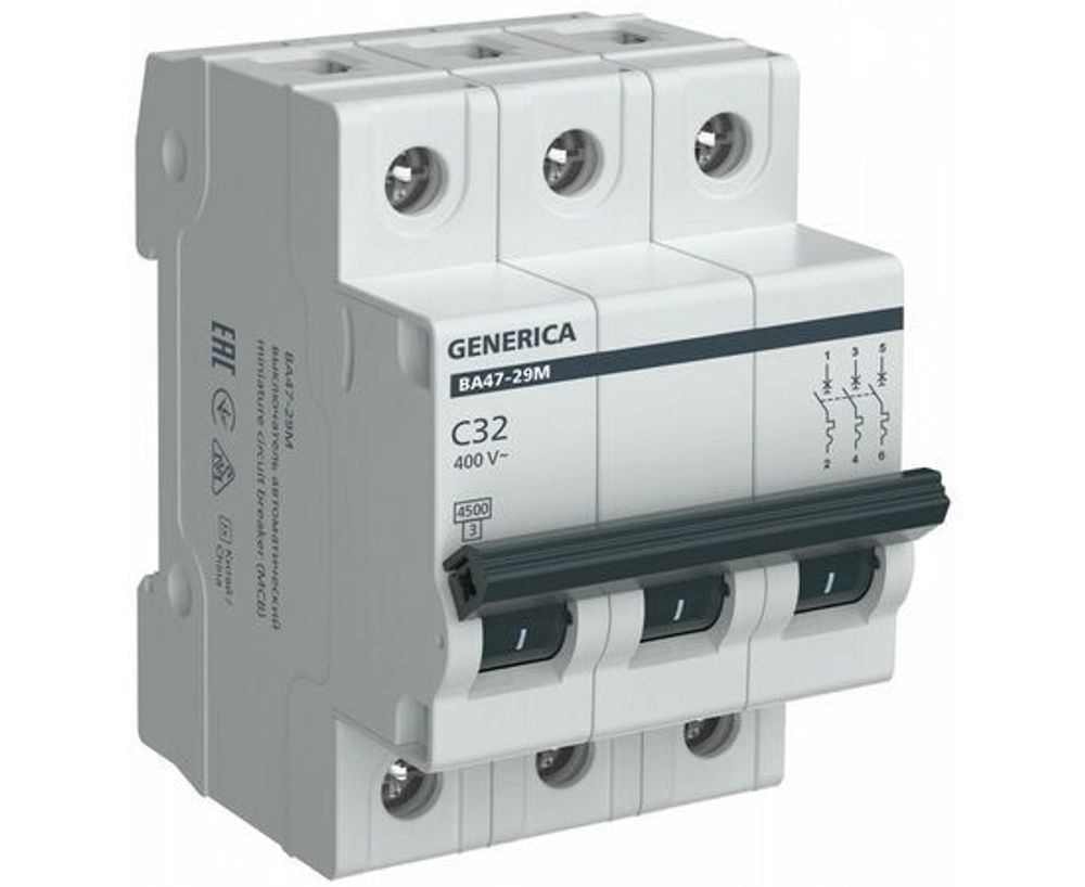 Авт. выкл. ВА47-29М 3P 63А 4,5кА C GENERICA