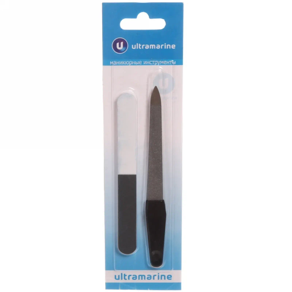 Маникюрный набор на блистере, 2 предмета «Ultramarine» (пилка металлическая и пилка наждачная)