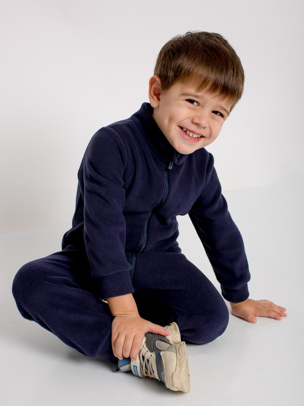 Комбинезон д/девочки флис "Льдинка-12" К-85/12 р.98, Тёмно-синий (Ивашка)