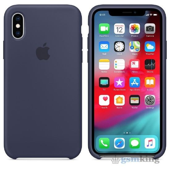 Silicone Case iPhone X/XS Midnight Blue (Тёмно-синий)