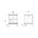 Прикроватная тумба CRYSTAL CR007