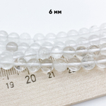 Горный хрусталь бусины, диаметр 6,2-6,4 мм, цена за 29-30 шт (1/2 нити)