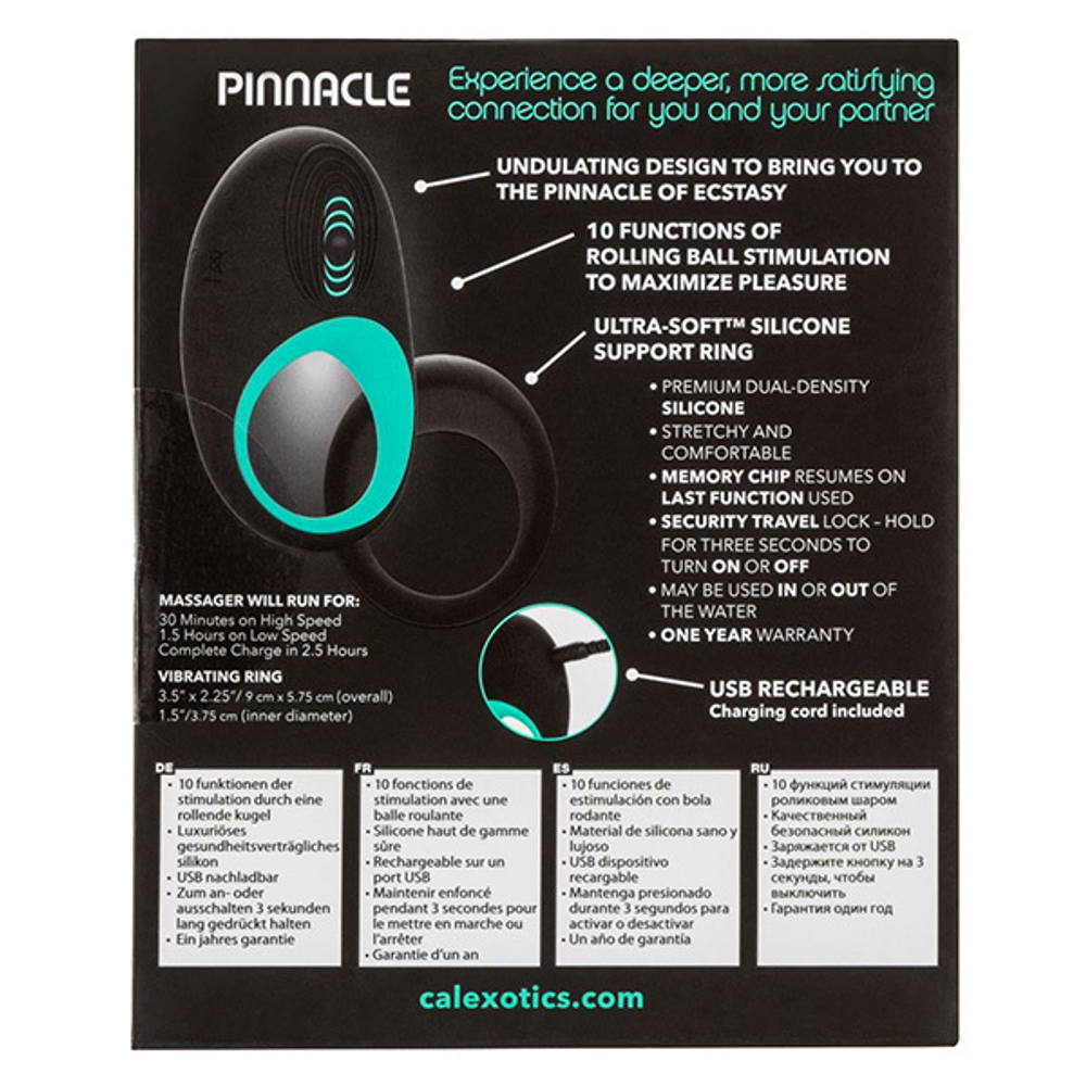 Набор из двух черных эрекционных колец California Exotic Novelties Link Up Pinnacle SE-1350-15-3