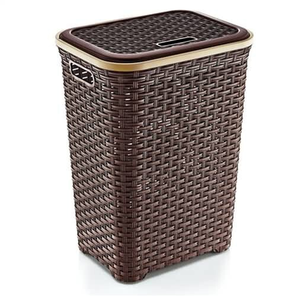 Корзина для белья Плетеная 60 лт коричневый